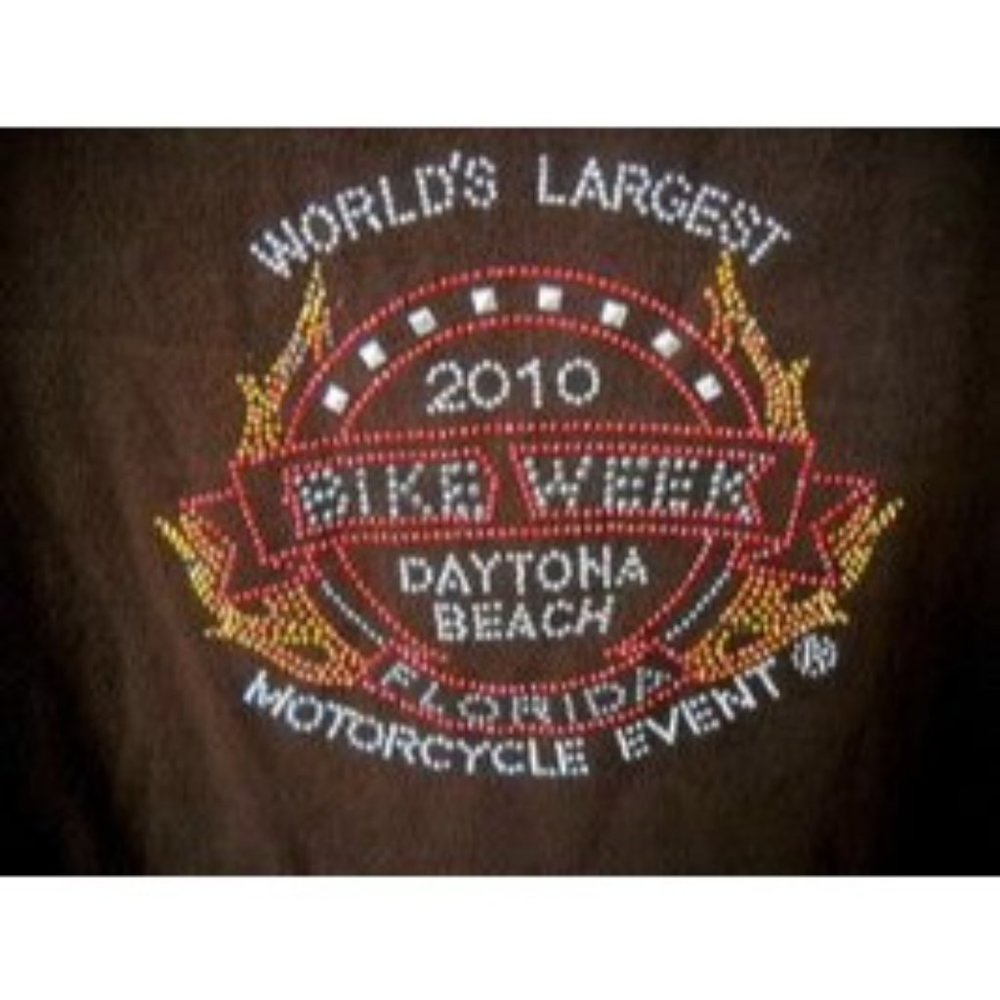 Daytona Beach Bike Week 2010 Worlds Largest Motorcycle Event Studded Tank Top 2x